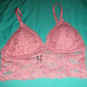 XOXO pink lace bralette NWOT
